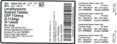 0.112mg 30ct (Label Levothyroxine Sodium Tabs 0 112mg Bpi(10544 261 30) Lannett(0527 1346 01) Rev2)